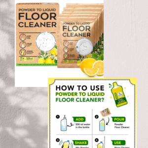 Powder-To-Liquid Floor Cleaner - 5 Refills - 2.5 Liters Liquid Floor Cleaner